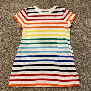 Primary rainbow t shirt dress
